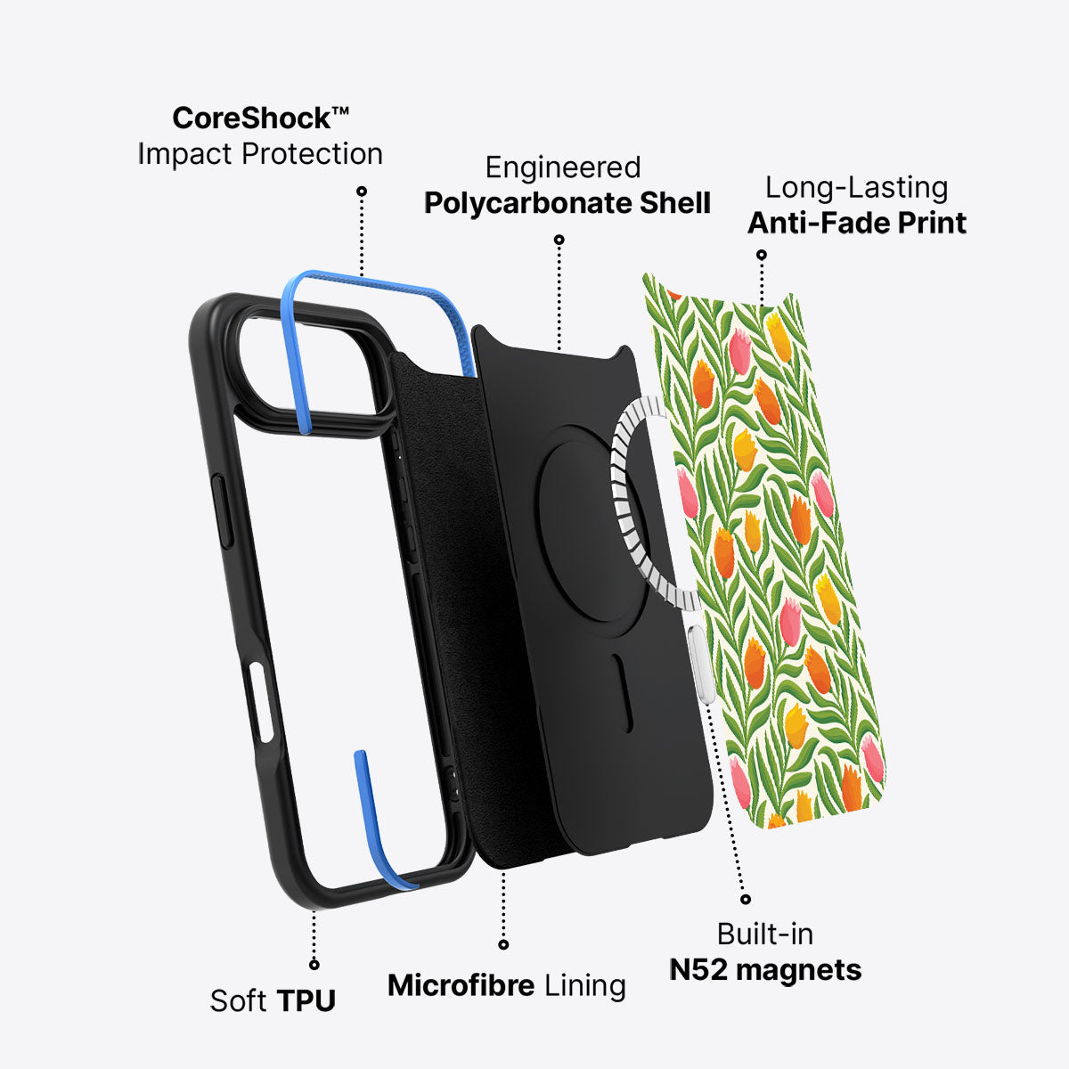 Spring Tulips - iPhone 17 Air Case #case type_core (magsafe)