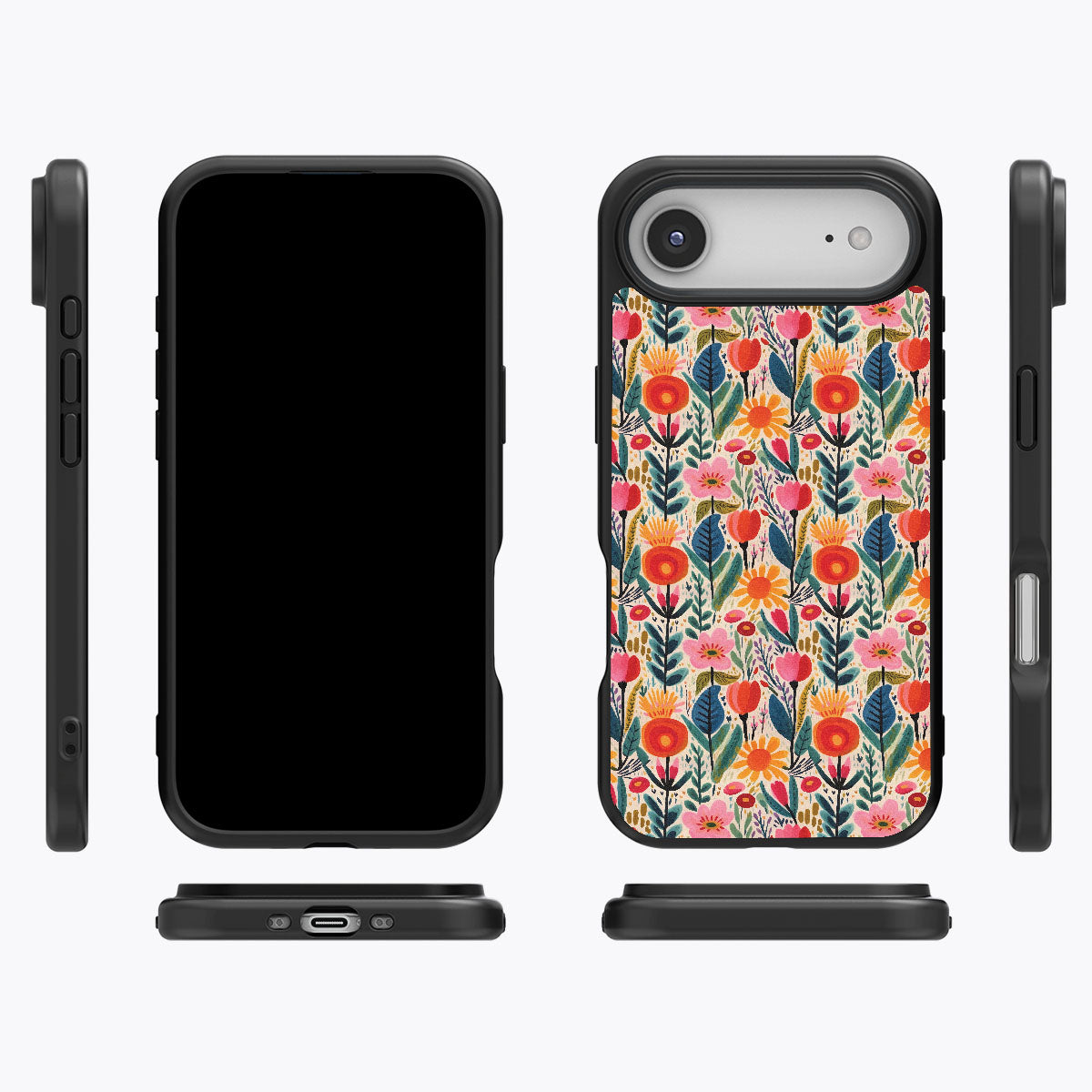 Wild Blossoms iPhone Air case cover – multi-angle view