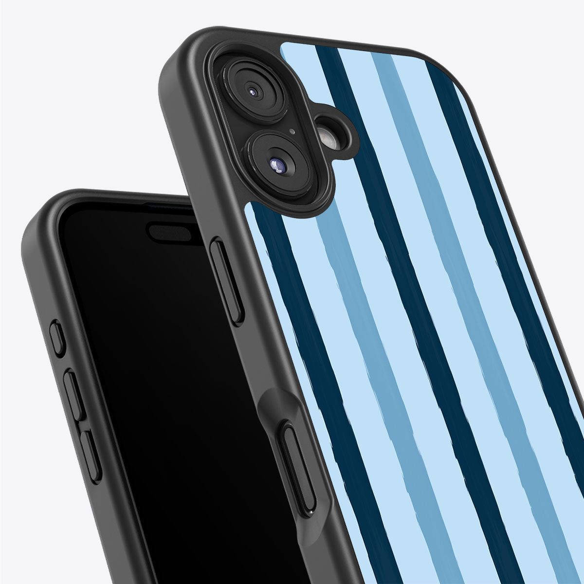 Blue Watercolor Stripes - iPhone 17 Case #case type_core (non magsafe)