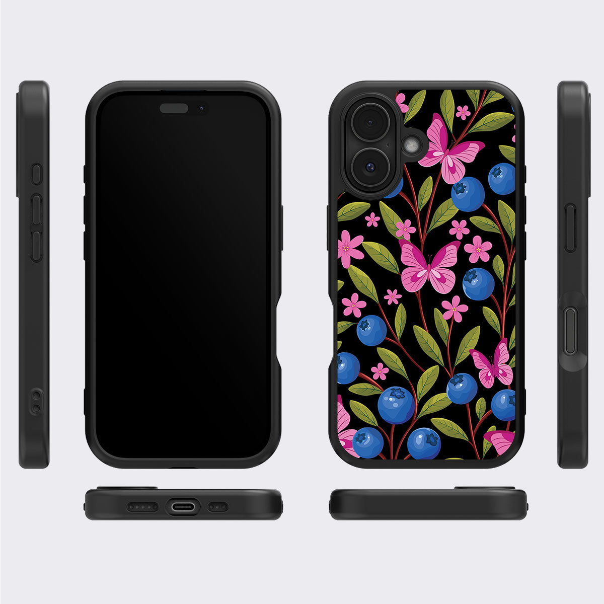 Blueberry Butterflies - iPhone 17 Case #case type_core (magsafe), #case type_core (non magsafe)