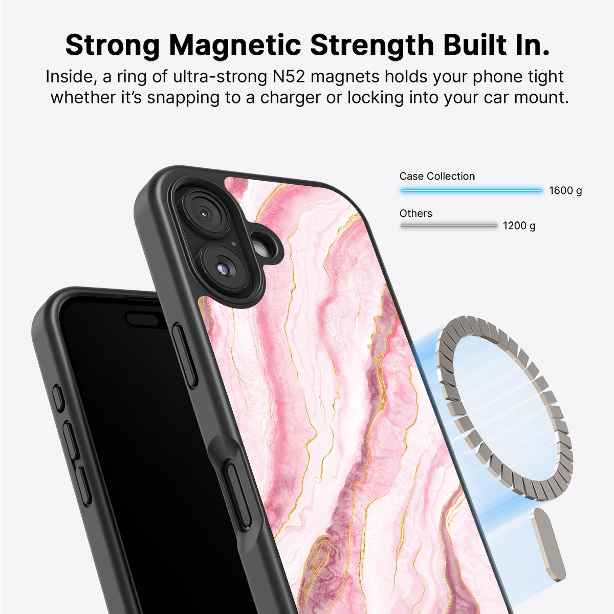 Blushed Marble - iPhone 17 Case, #case type_core (magsafe)