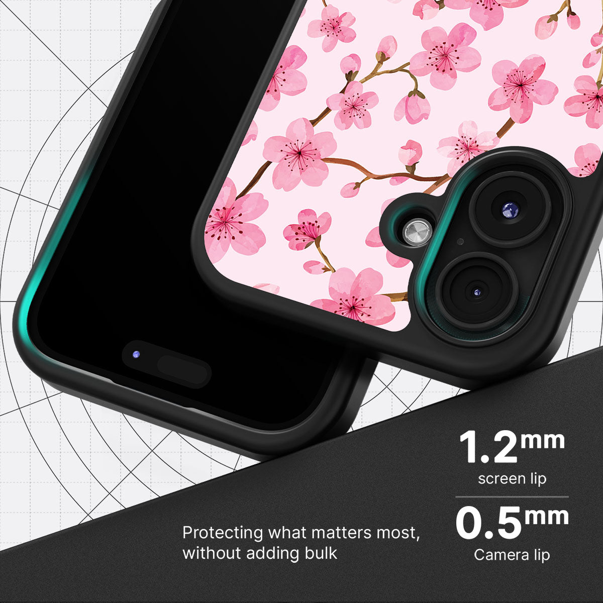Cherry Blossom slim iPhone 17 phone case