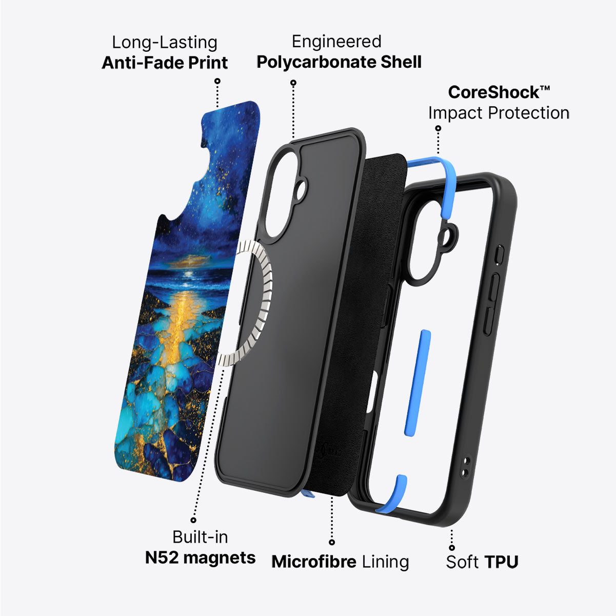 iPhone 17 Case with MagSafe – Cosmic Seascape