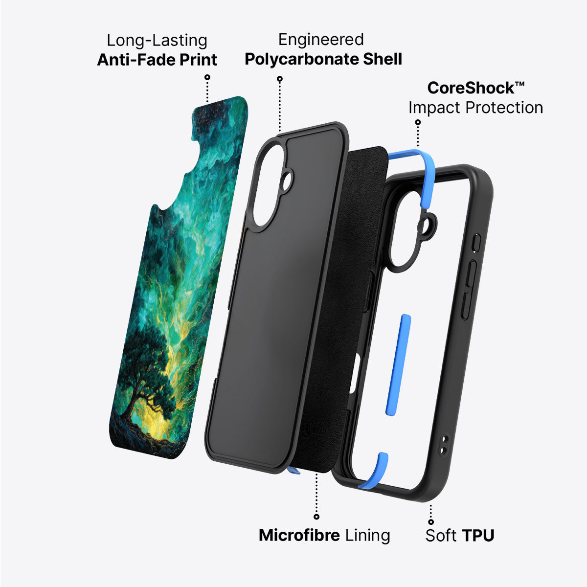 Emerald Storm - iPhone 17 Case #case type_core (non magsafe)