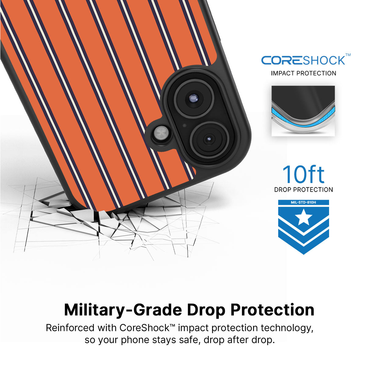 Flared Orange - iPhone 17 Case #case type_core (magsafe), #case type_core (non magsafe)