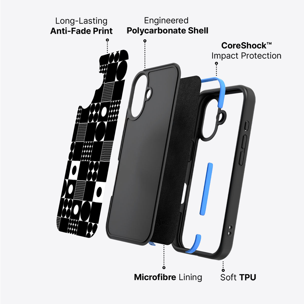 Grid and Orb - iPhone 17 Case #case type_core (non magsafe)