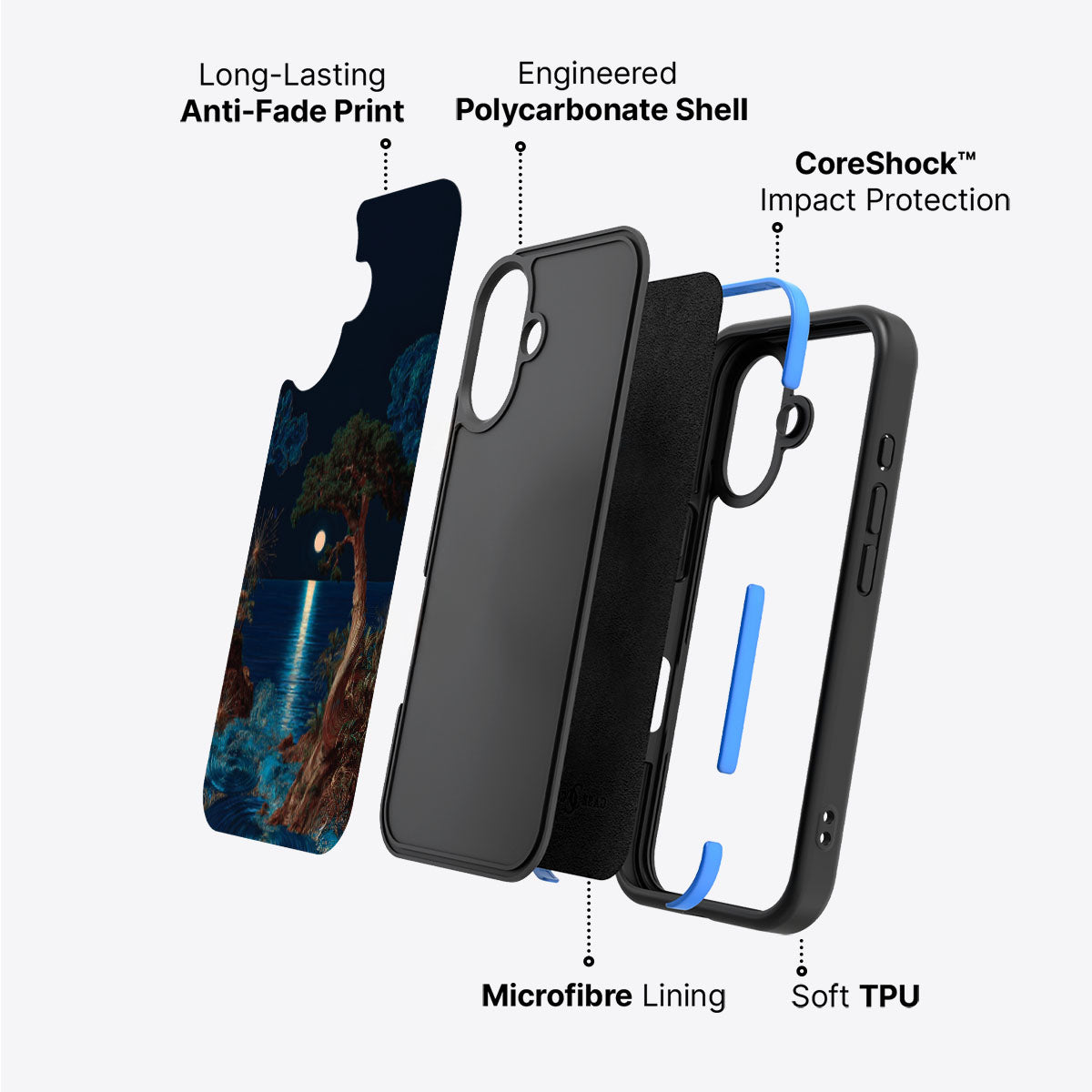 Quiet Moon - iPhone 17 Case #case type_core (non magsafe)