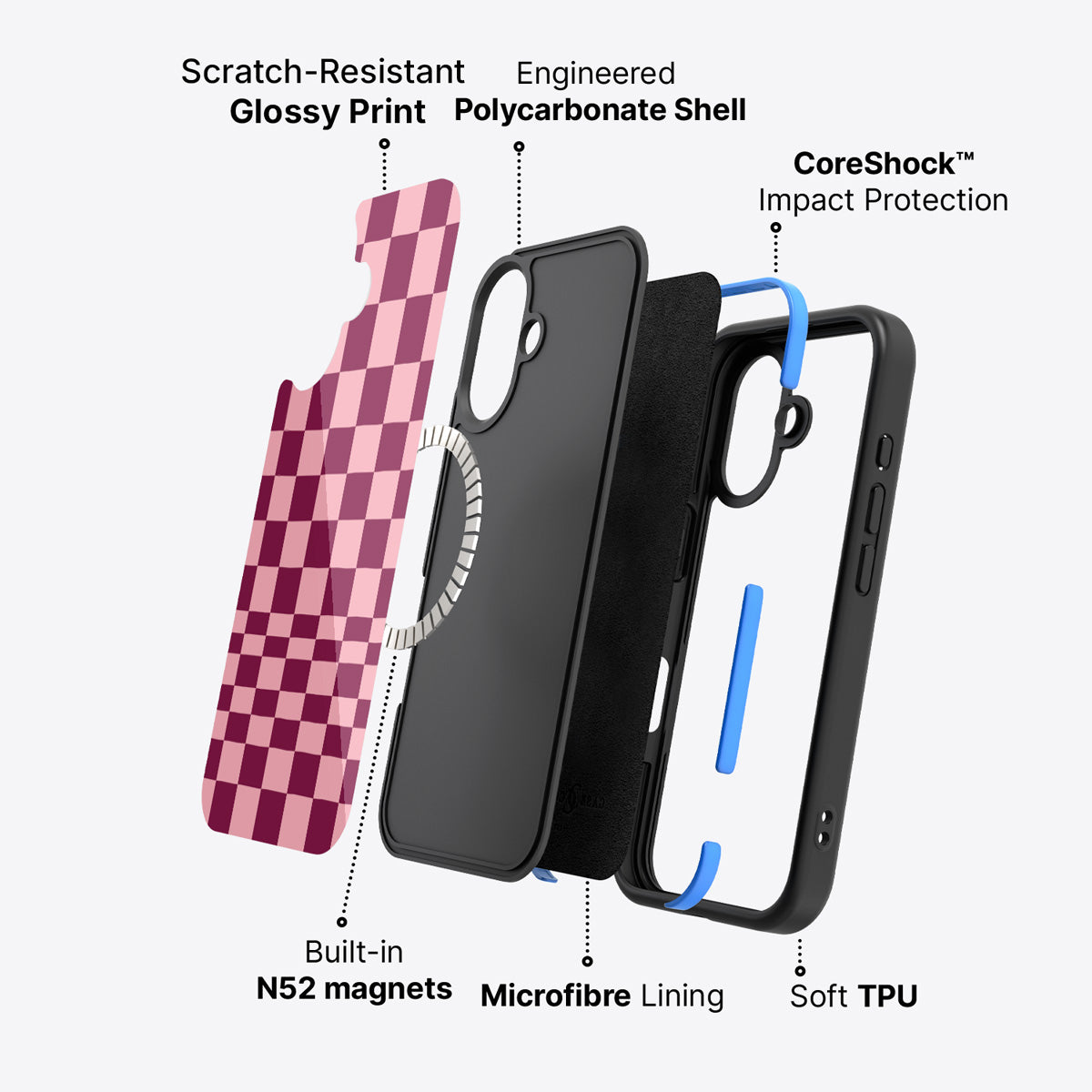 iPhone 17 case construction – Rouge Board phone case