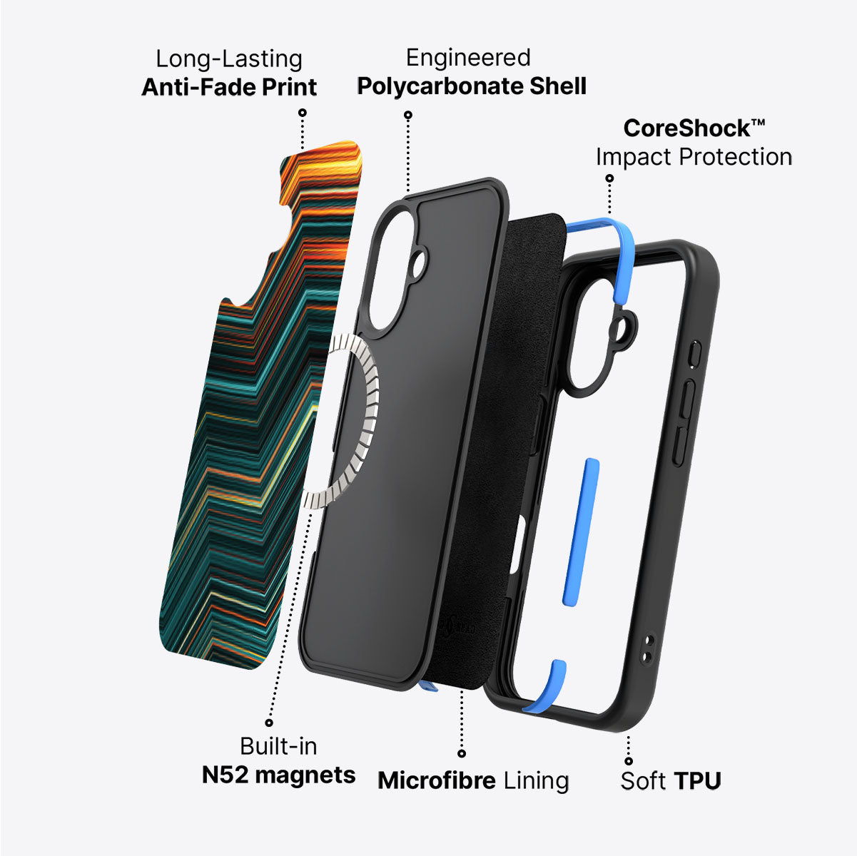 Techno Waves - iPhone 17 Case #case type_core (magsafe)