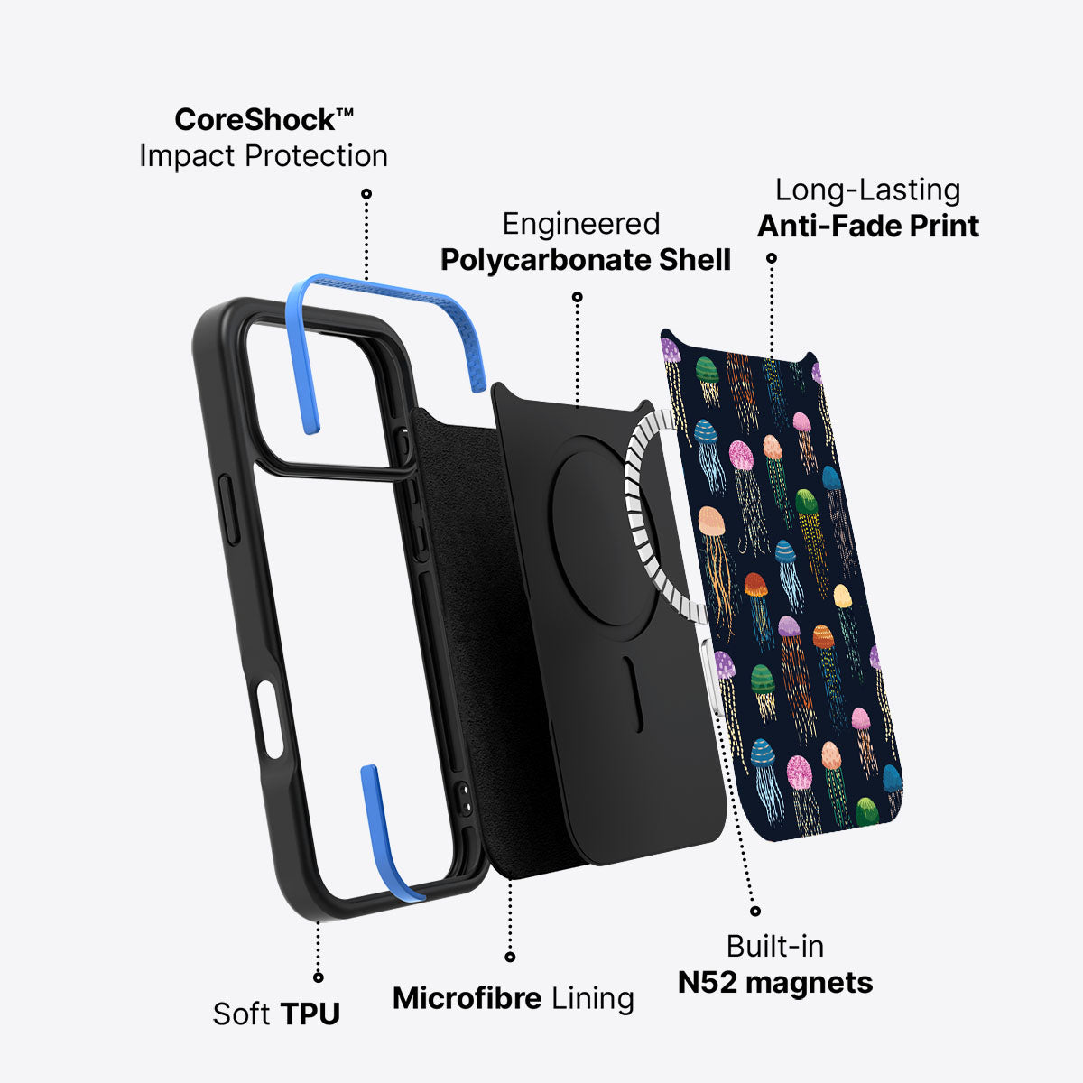 Jellyfish - iPhone 17 Pro Case #case type_core (magsafe)