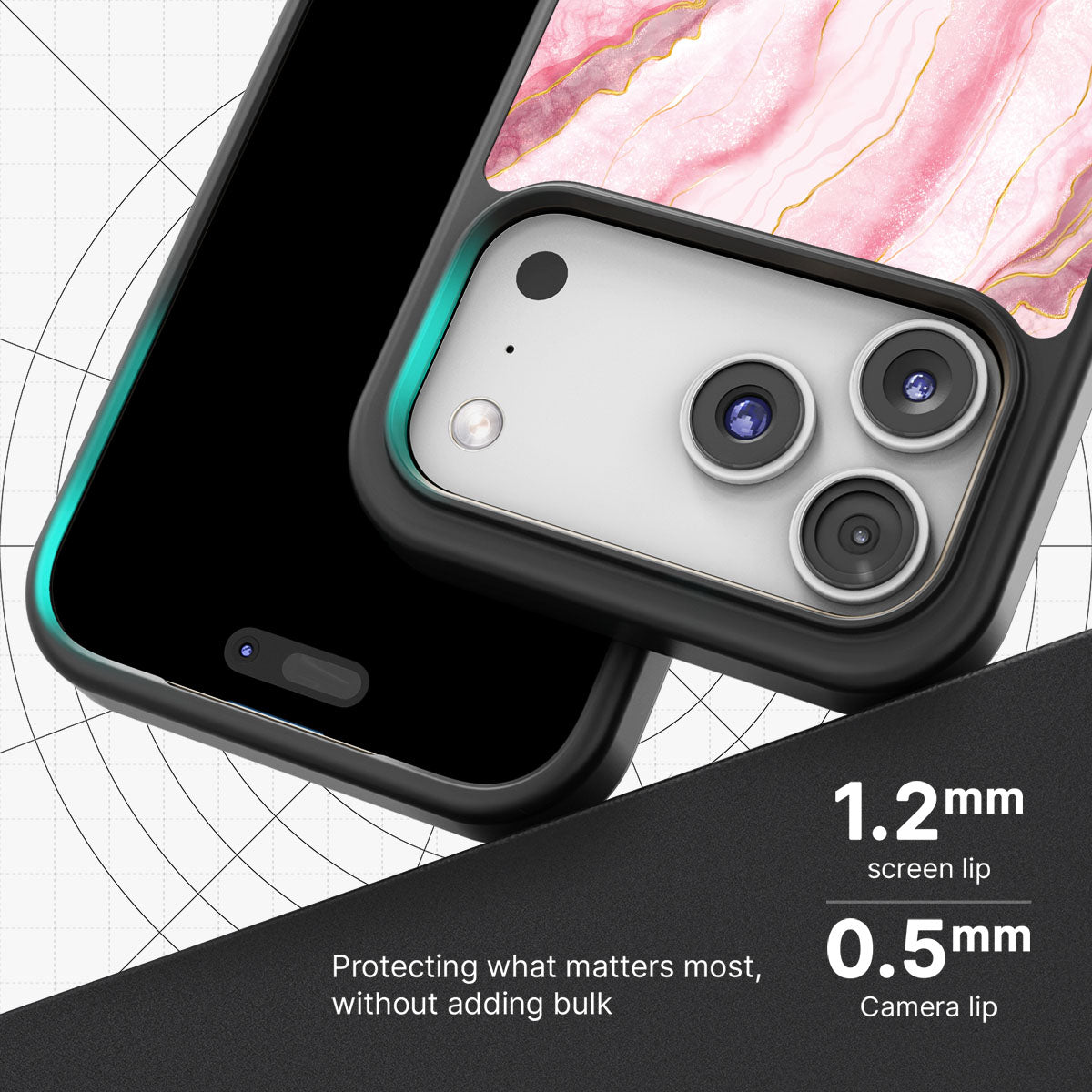 Blushed Marble - iPhone 17 Pro Case, #case type_core (magsafe), #case type_core (non magsafe)