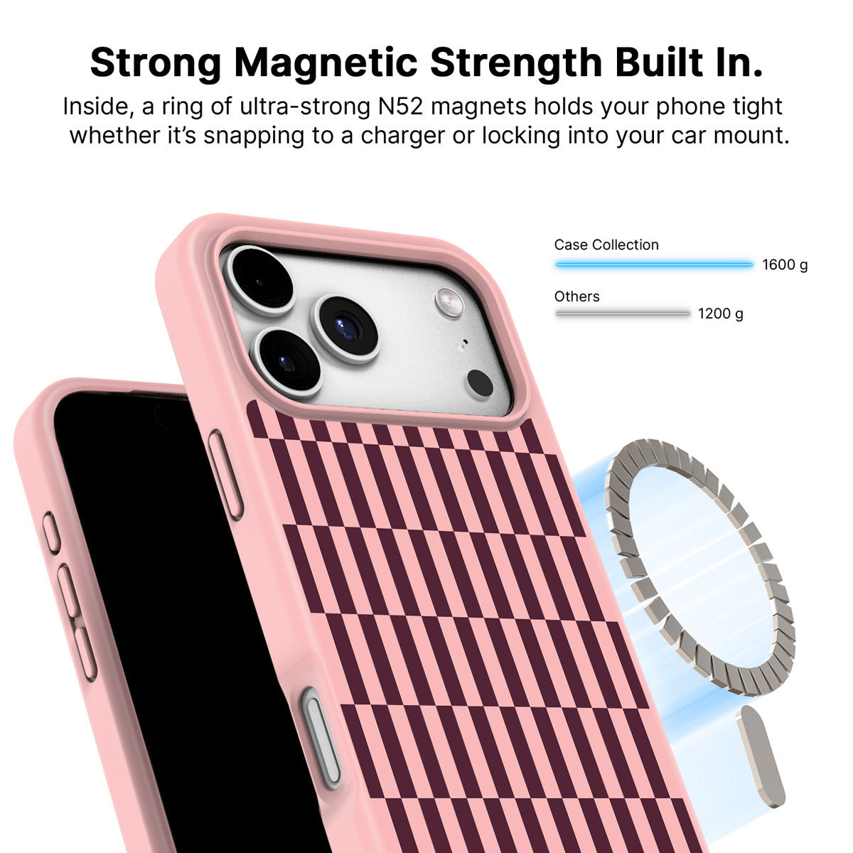 iPhone 17 Pro MagSafe case – Claret Stack design