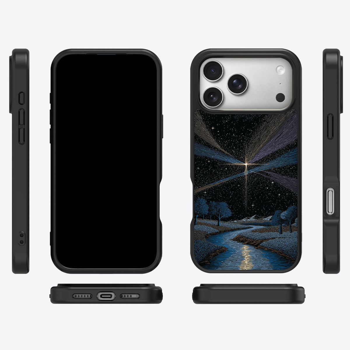 Celestial Designer iPhone 17 Pro Case – Falling Star | MagSafe
