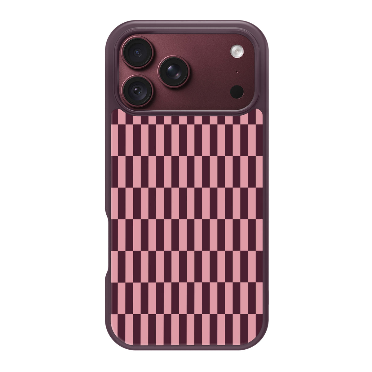 Garnet Stack design back view – iPhone 17 Pro case