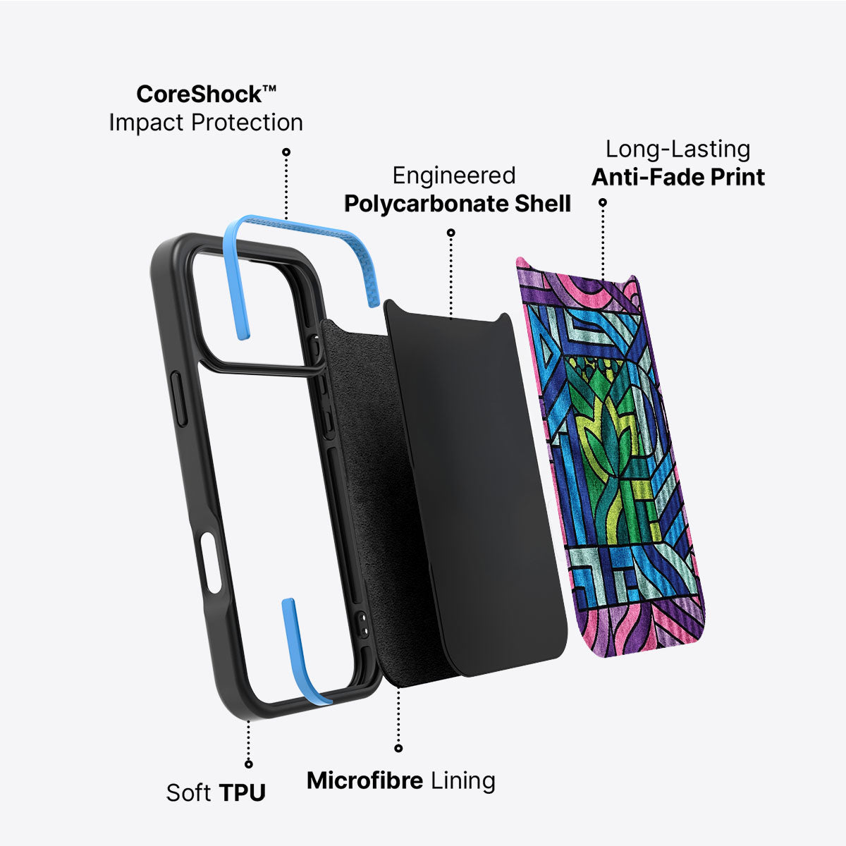 Green Flame - iPhone 17 Pro Case #case type_core (non magsafe)