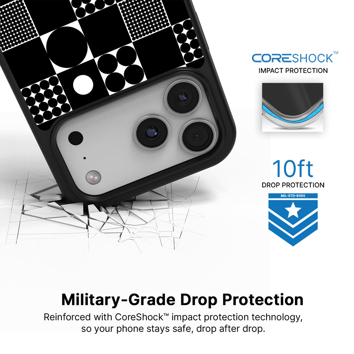 Grid and Orb - iPhone 17 Pro Case #case type_core (magsafe), #case type_core (non magsafe)