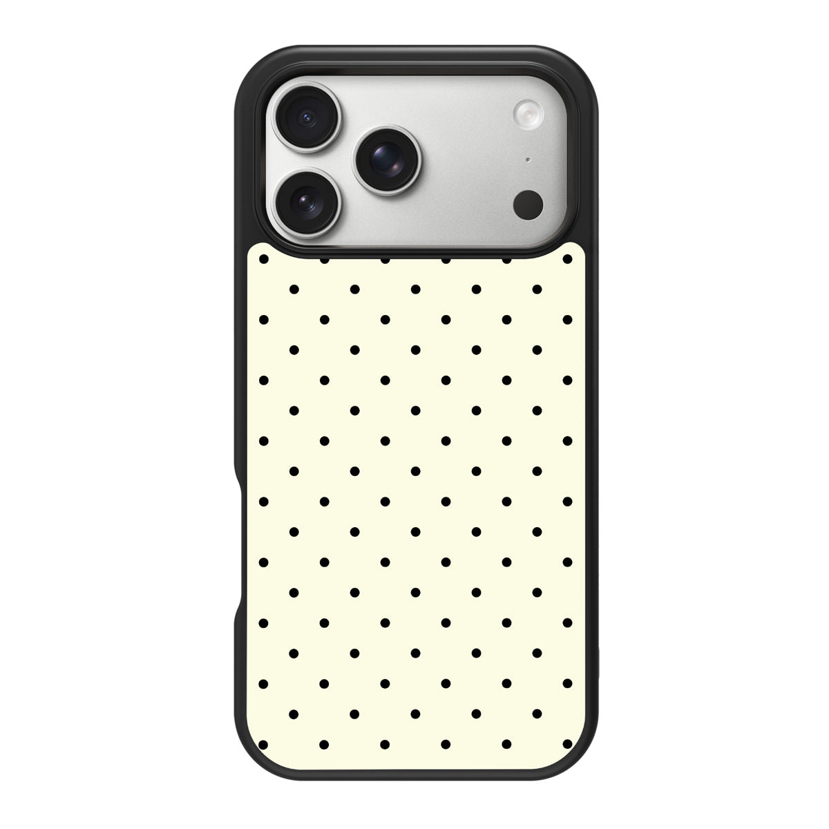 Ivory Sprinkle design back view – iPhone 17 Pro case