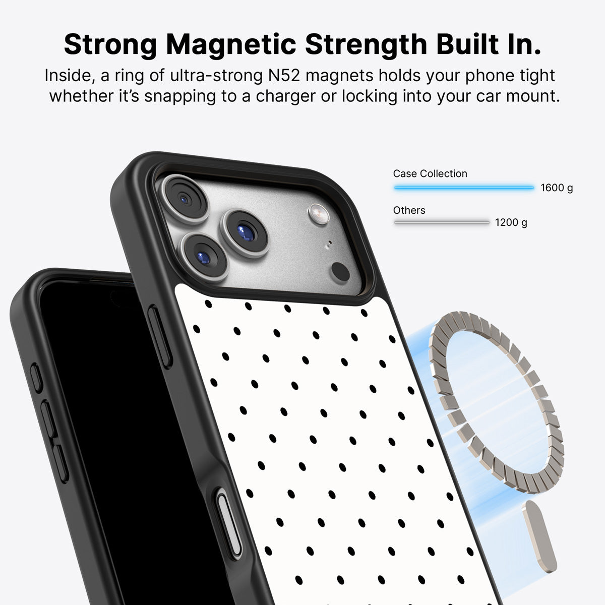 iPhone 17 Pro MagSafe case – Ivory Sprinkle design