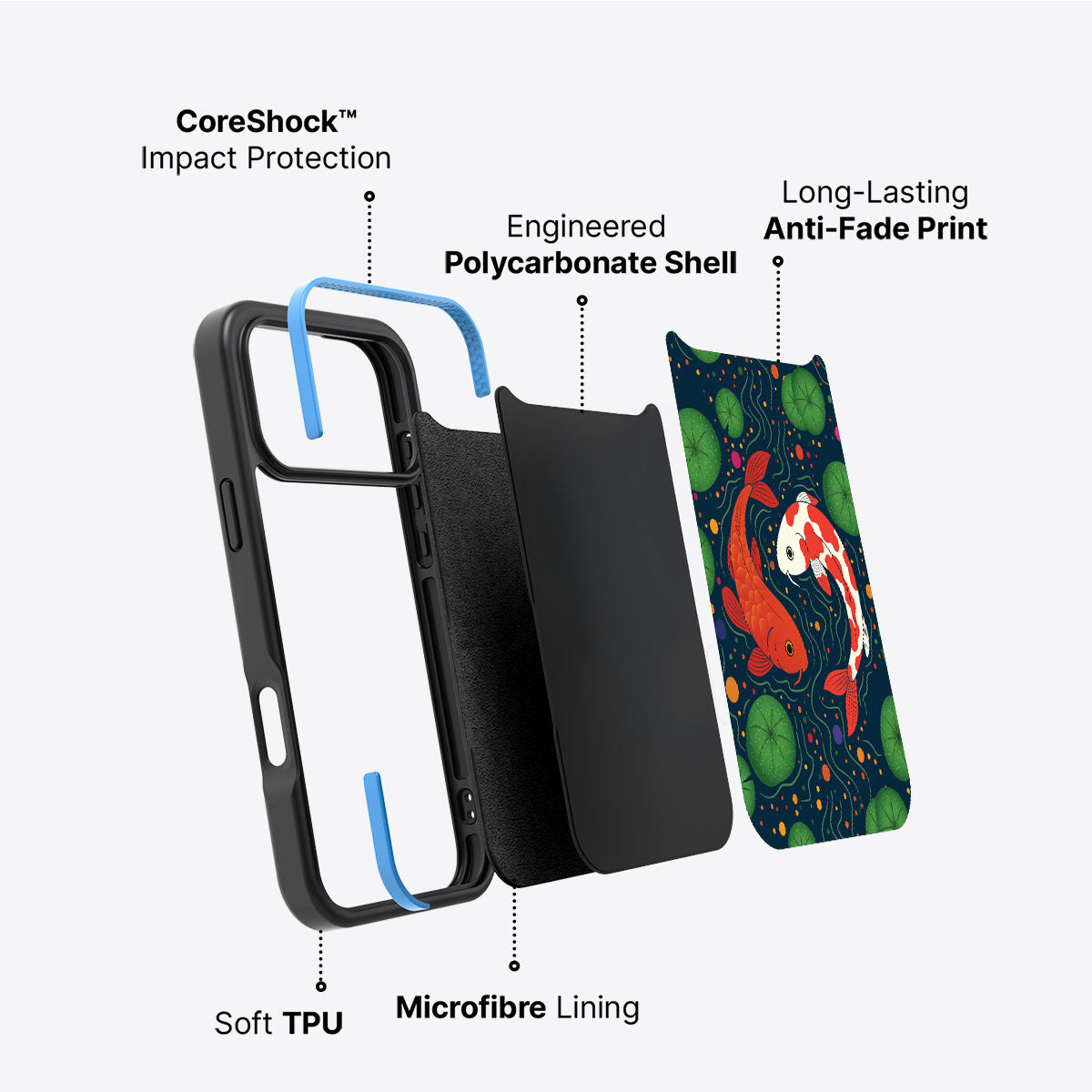 Koi Fish - iPhone 17 Pro Case, #case type_core (non magsafe)