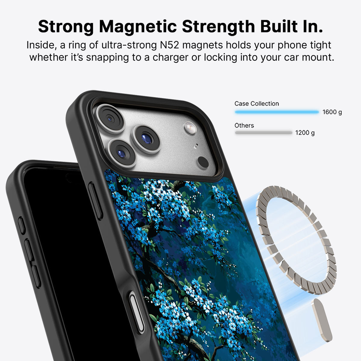 Moonlit Petals - iPhone 17 Pro Case #case type_core (magsafe)