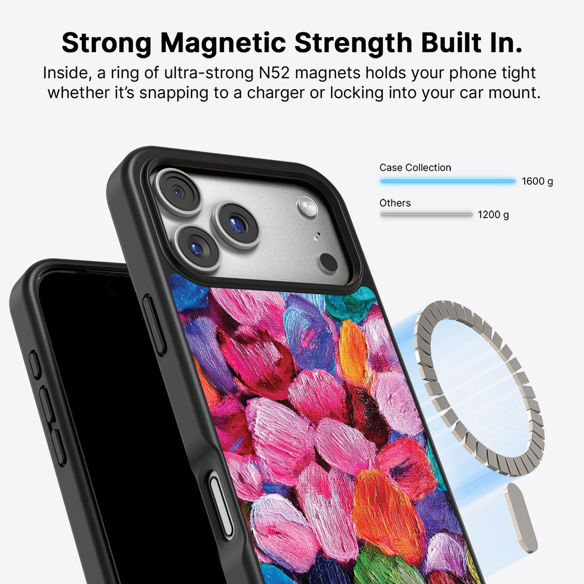 Floral Designer iPhone 17 Pro Case – Petal Mosaic | MagSafe