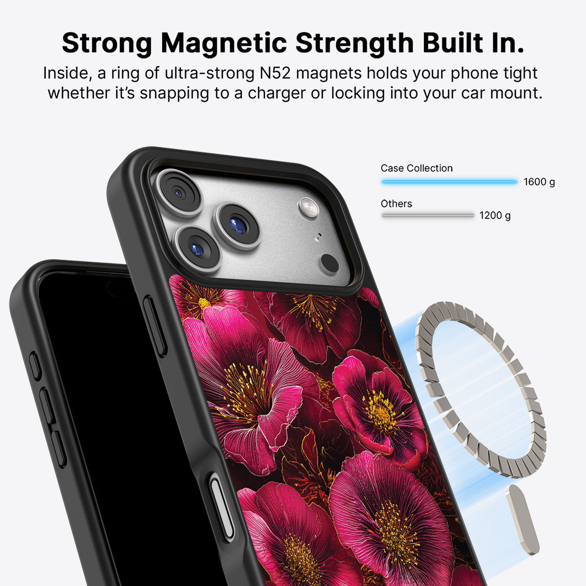iPhone 17 Pro Case with MagSafe – Ruby Flora