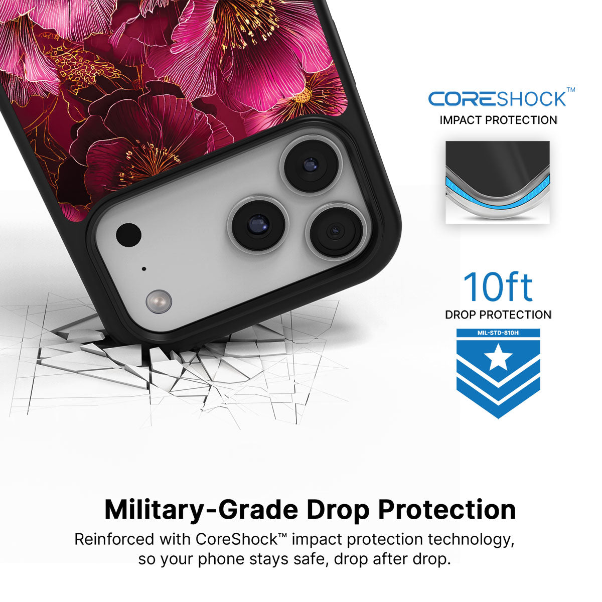 Ruby Flora - iPhone 17 Pro Case #case type_core (magsafe), #case type_core (non magsafe)