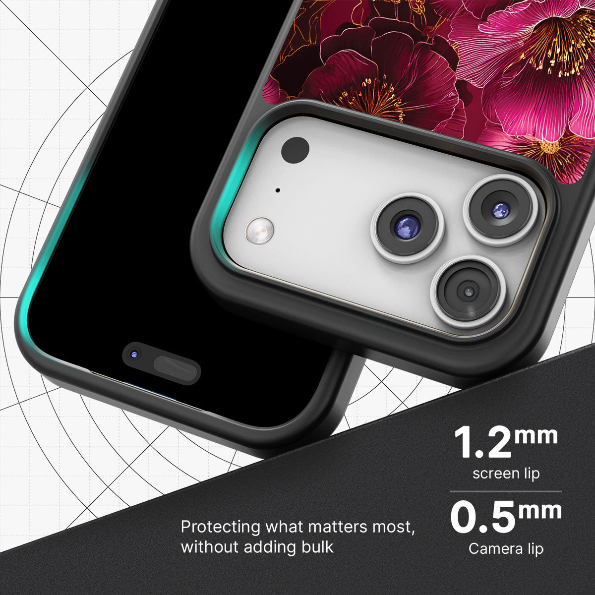 Ruby Flora - iPhone 17 Pro Case #case type_core (magsafe), #case type_core (non magsafe)