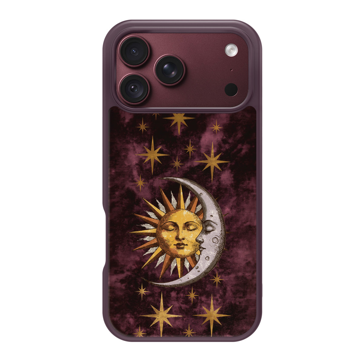 Sun and Moon design back view – iPhone 17 Pro case