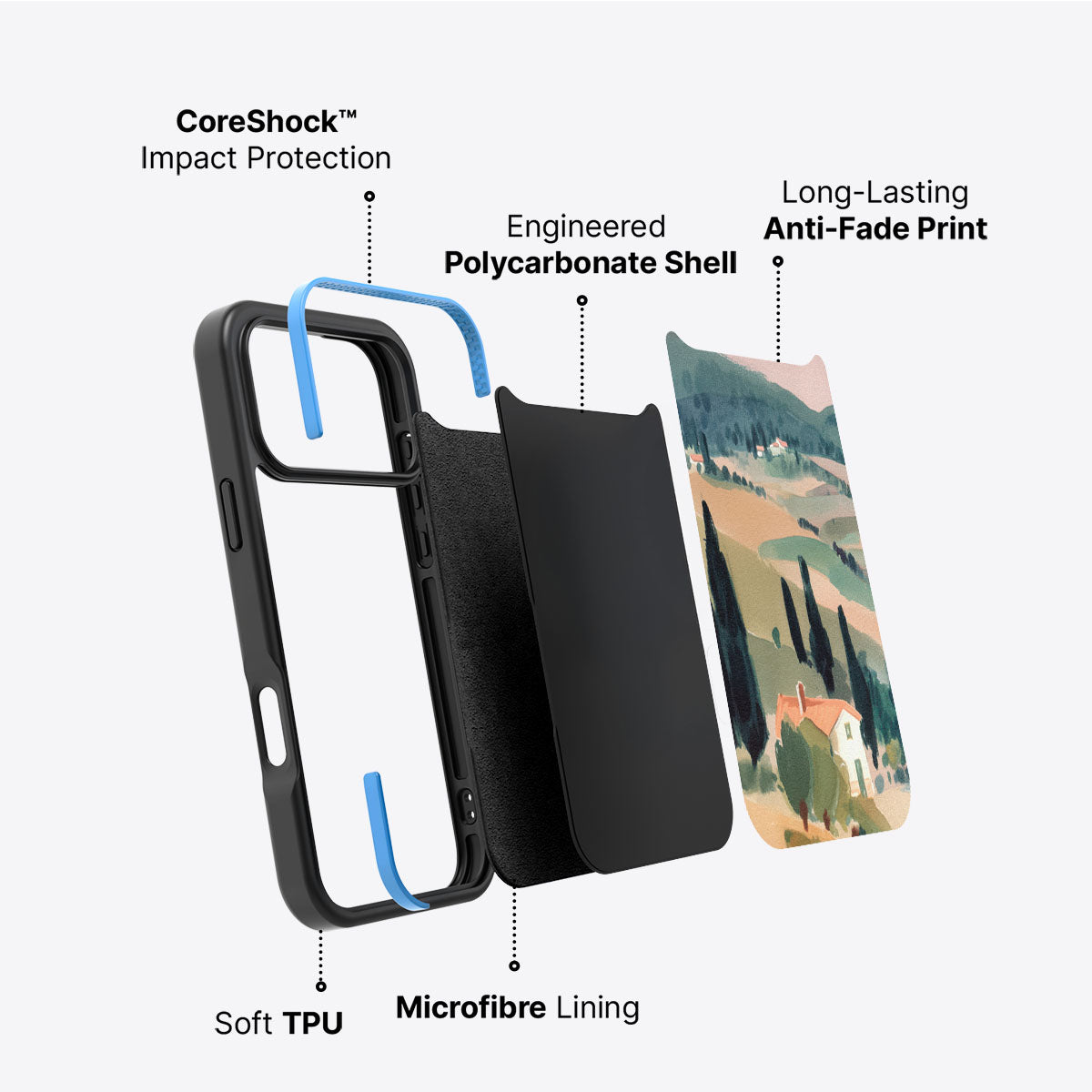 Tuscan Holiday - iPhone 17 Pro Case #case type_core (non magsafe)