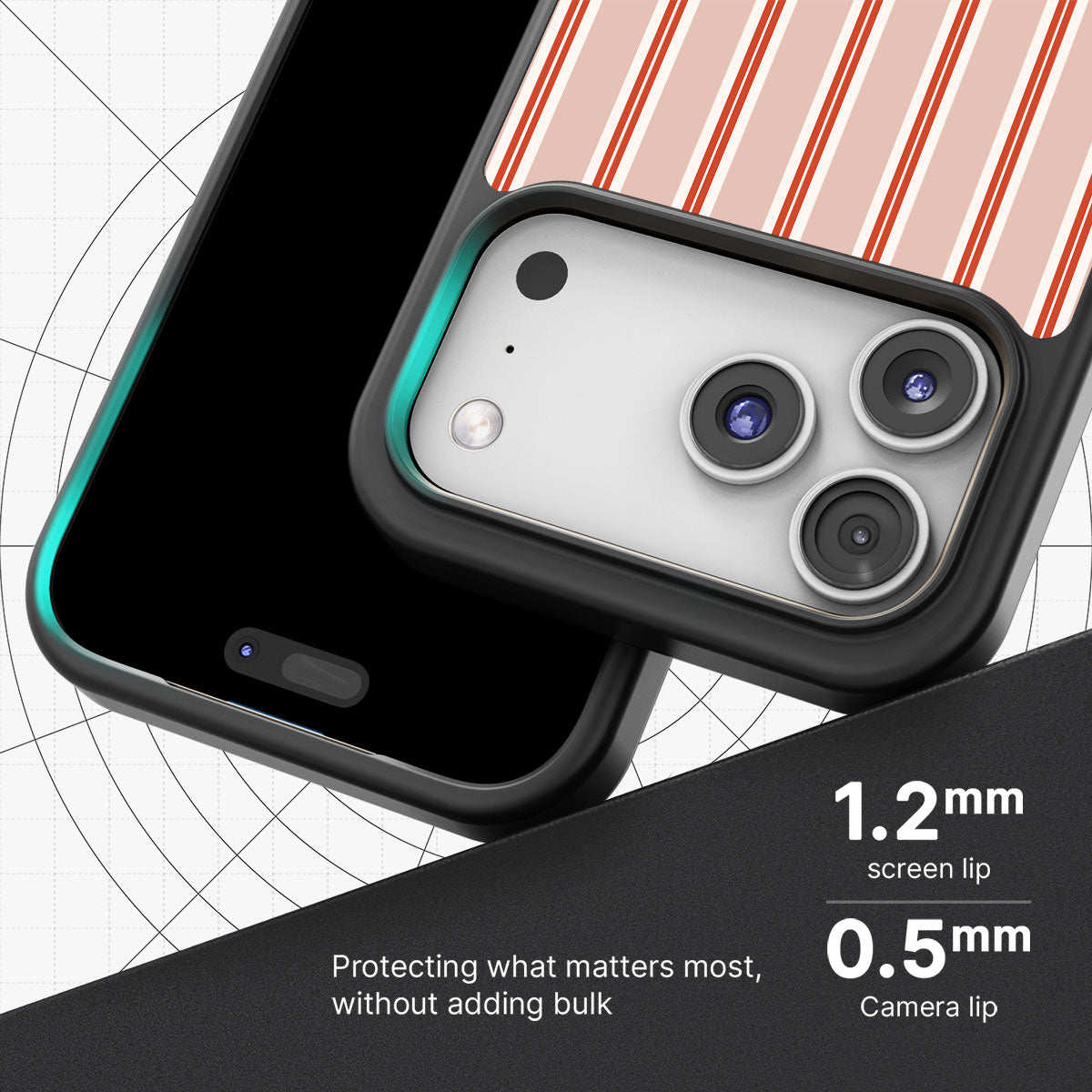 Vermillion Streak - iPhone 17 Pro Case #case type_core (magsafe), #case type_core (non magsafe)