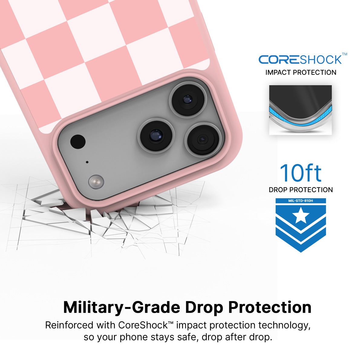 Ballet Tile iPhone 17 Pro Max case with drop protection
