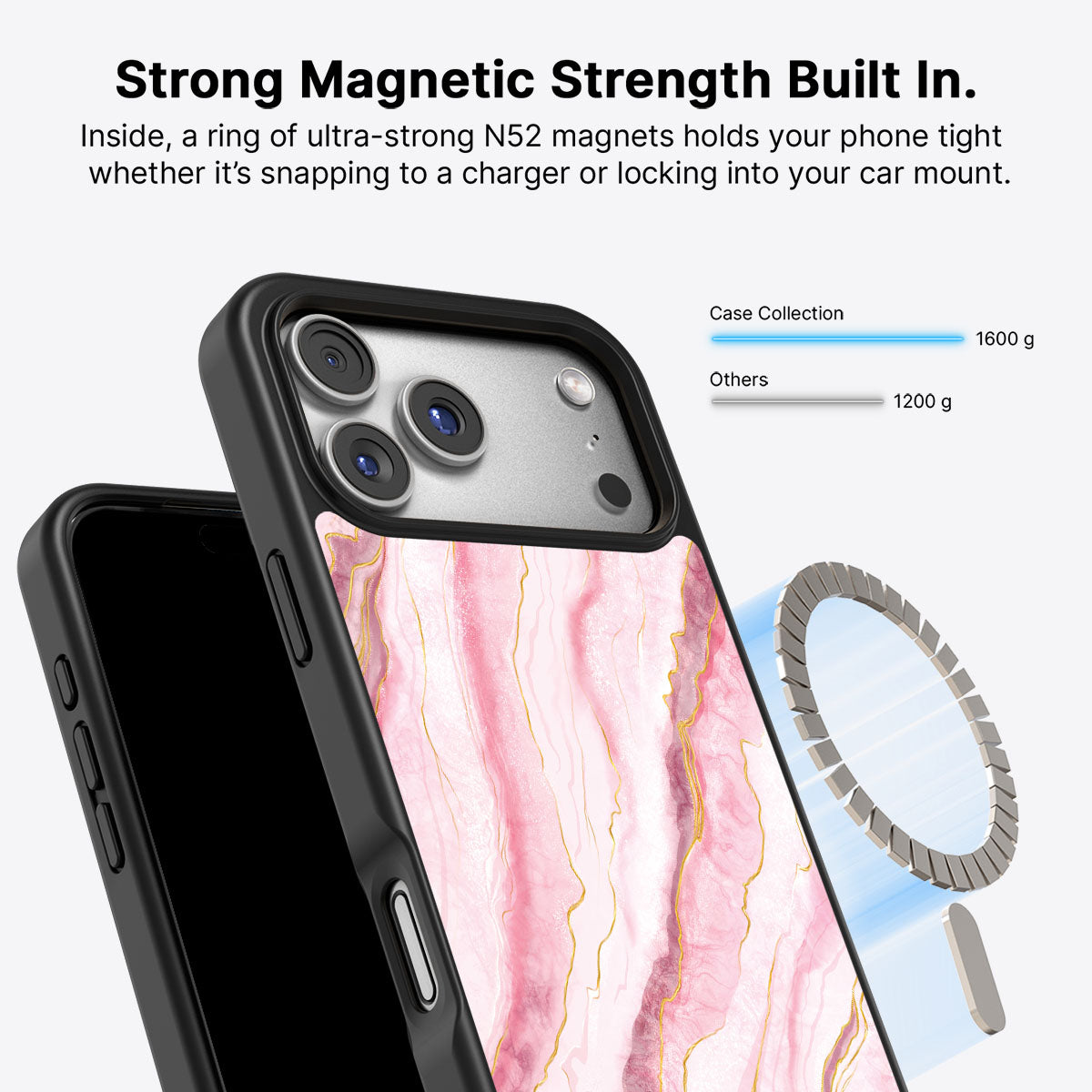 Blushed Marble - iPhone 17 Pro Max Case, #case type_core (magsafe)