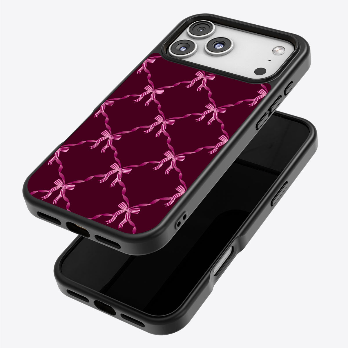 Bordeaux Bow - iPhone 17 Pro Max Case