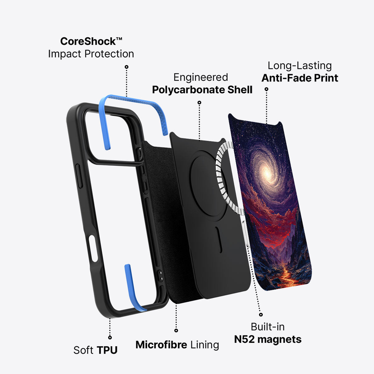 Cosmic Vortex - iPhone 17 Pro Max Case #case type_core (magsafe)