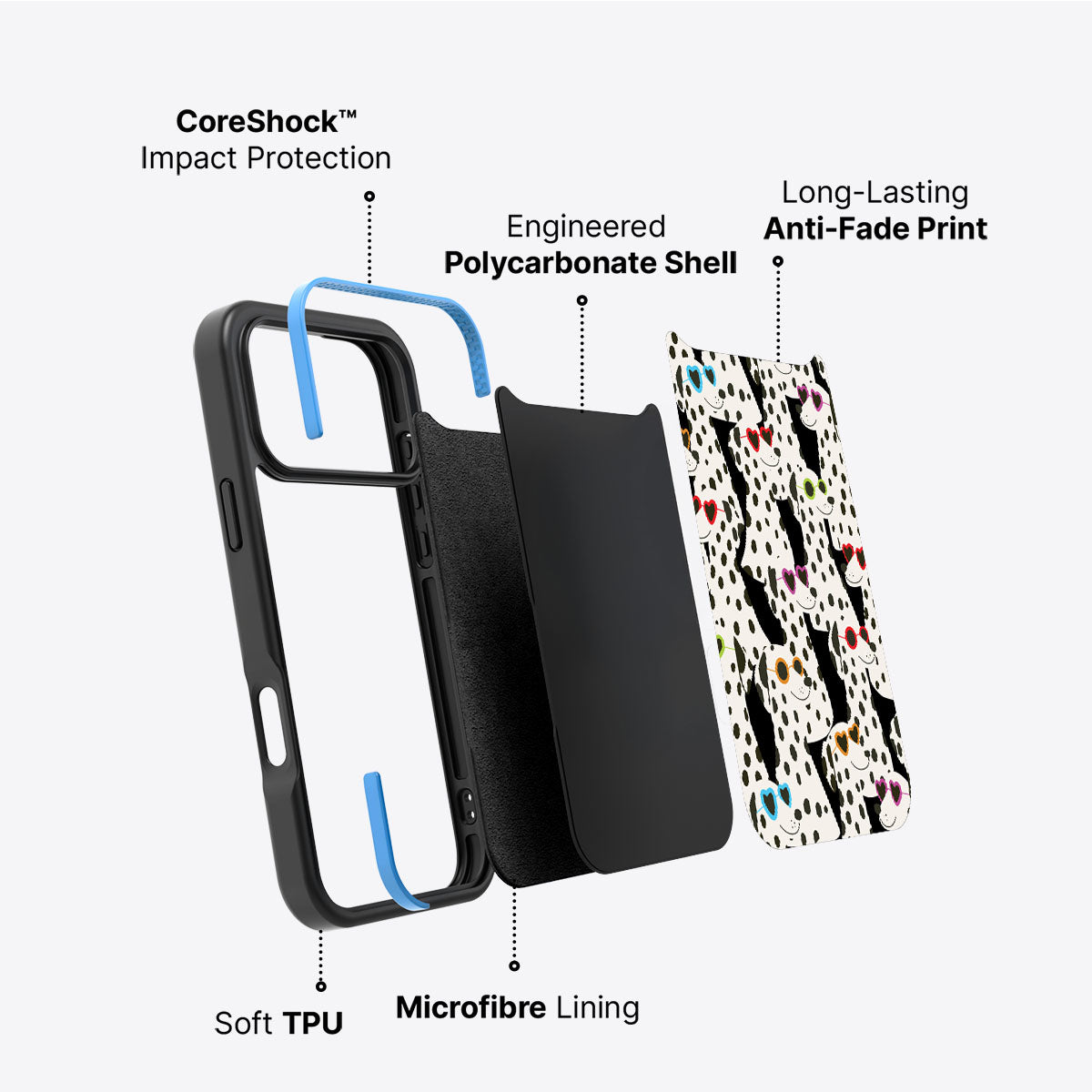 Dalmatian Dog - iPhone 17 Pro Max Case, #case type_core (non magsafe)