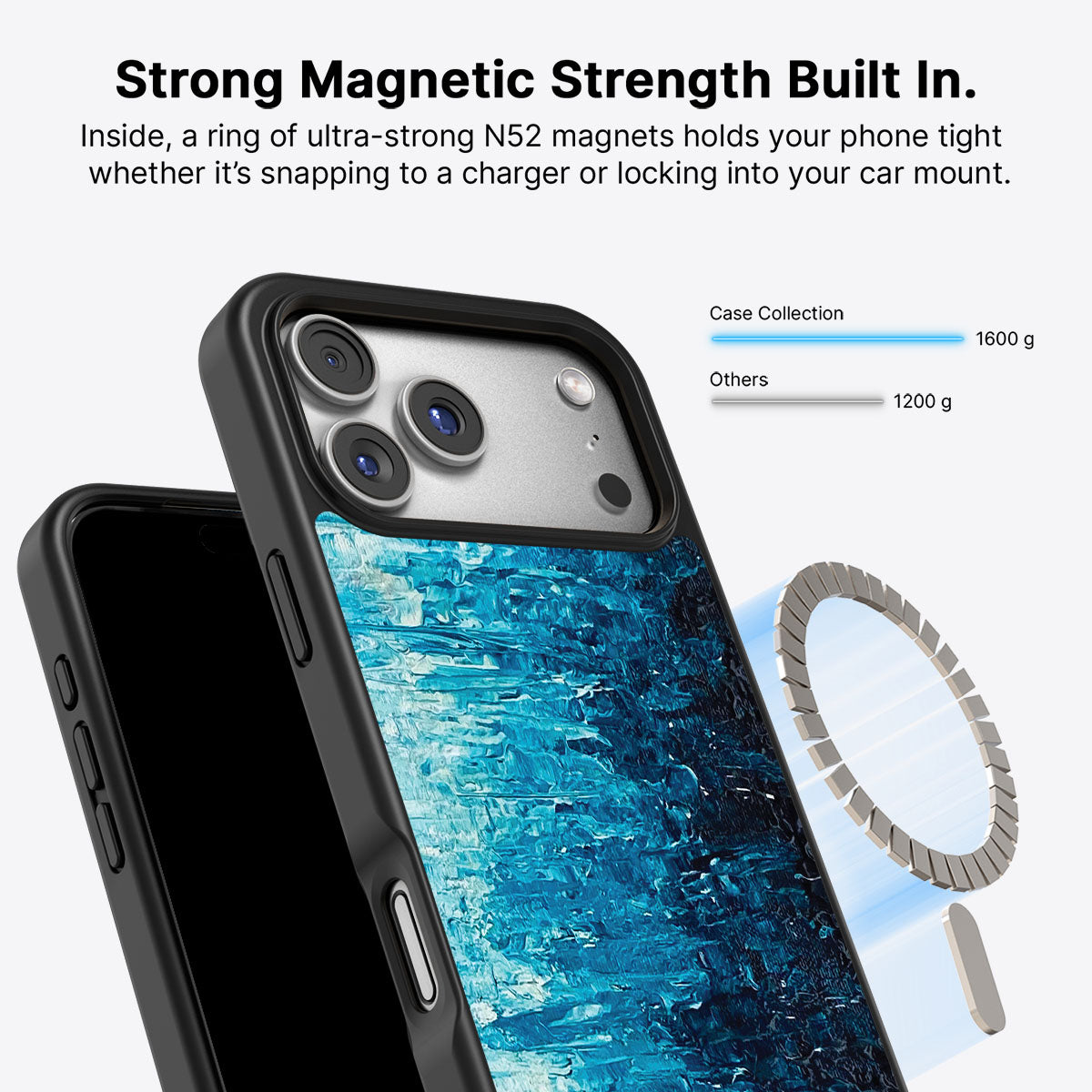 Indigo Impasto - iPhone 17 Pro Max Case #case type_core (magsafe)