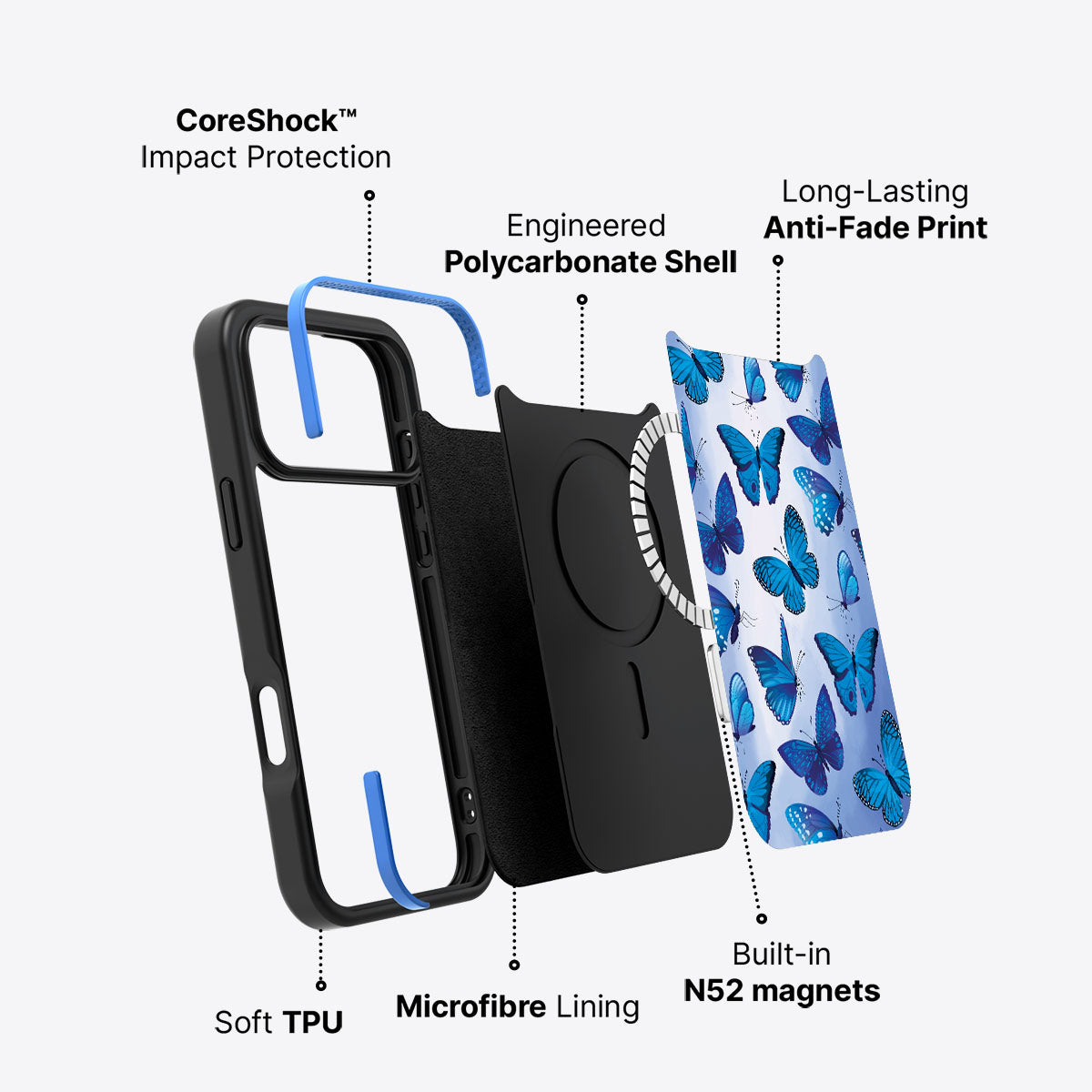 Magic Butterflies - iPhone 17 Pro Max Case #case type_core (magsafe)