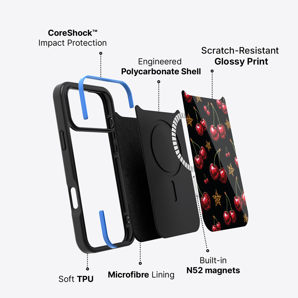 iPhone 17 Pro Max case construction – Rebel Cherry phone case