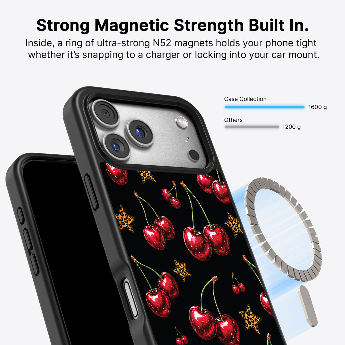 iPhone 17 Pro Max MagSafe case – Rebel Cherry design