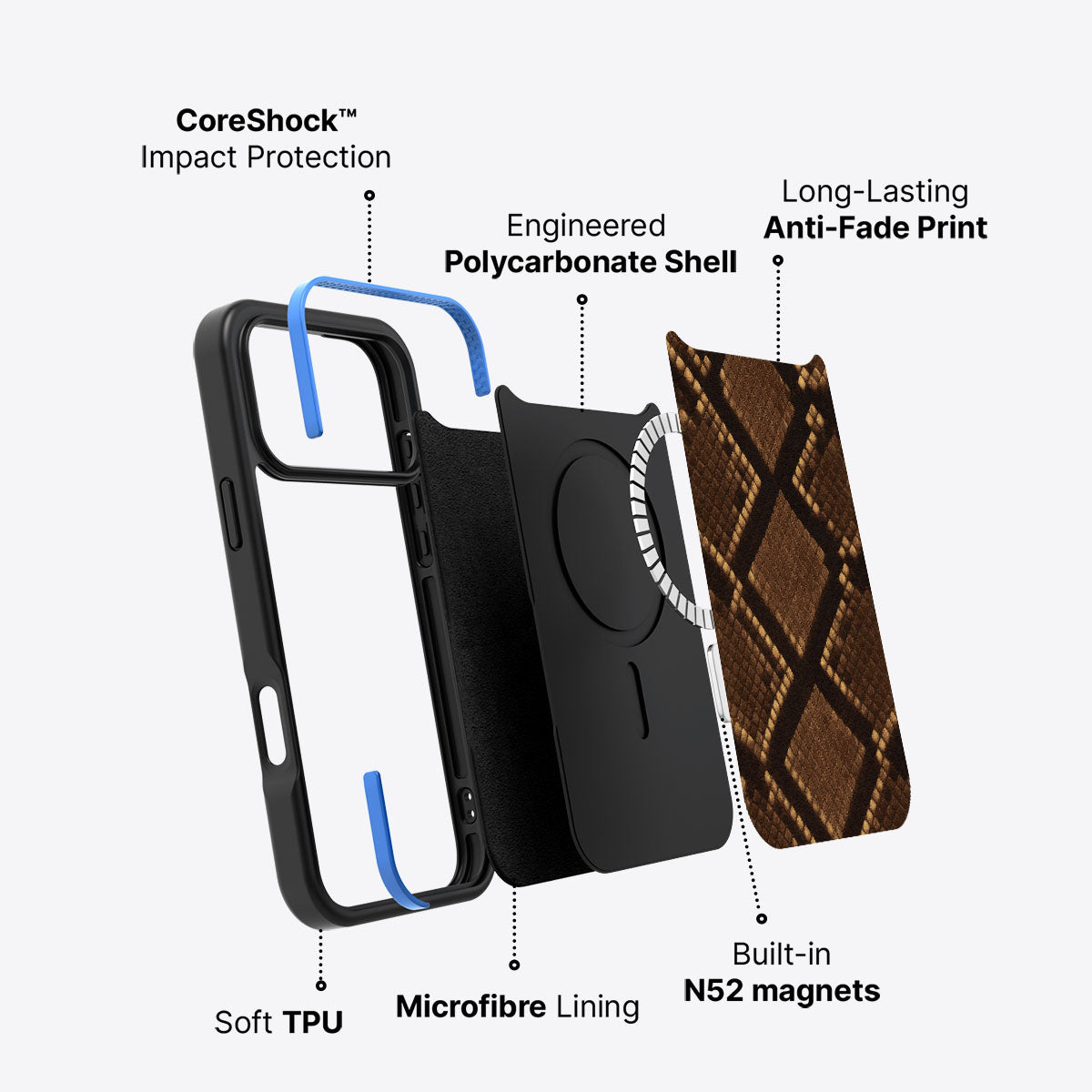 Sepia Snake - iPhone 17 Pro Max Case #case type_core (magsafe)