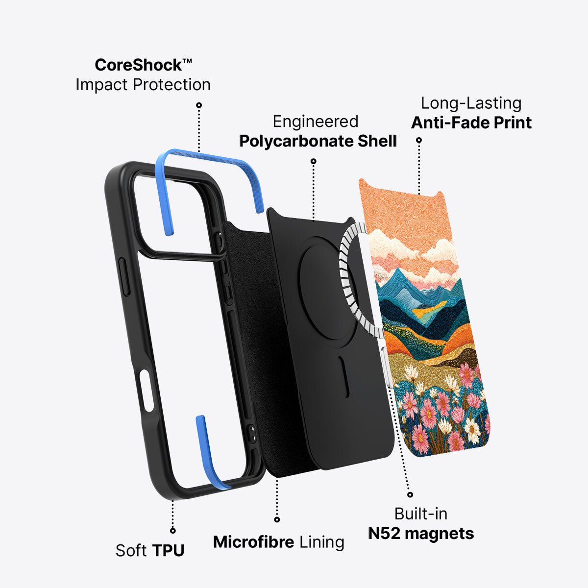 Sunset Designer iPhone 18 Pro Max Case – Soft Horizon | MagSafe