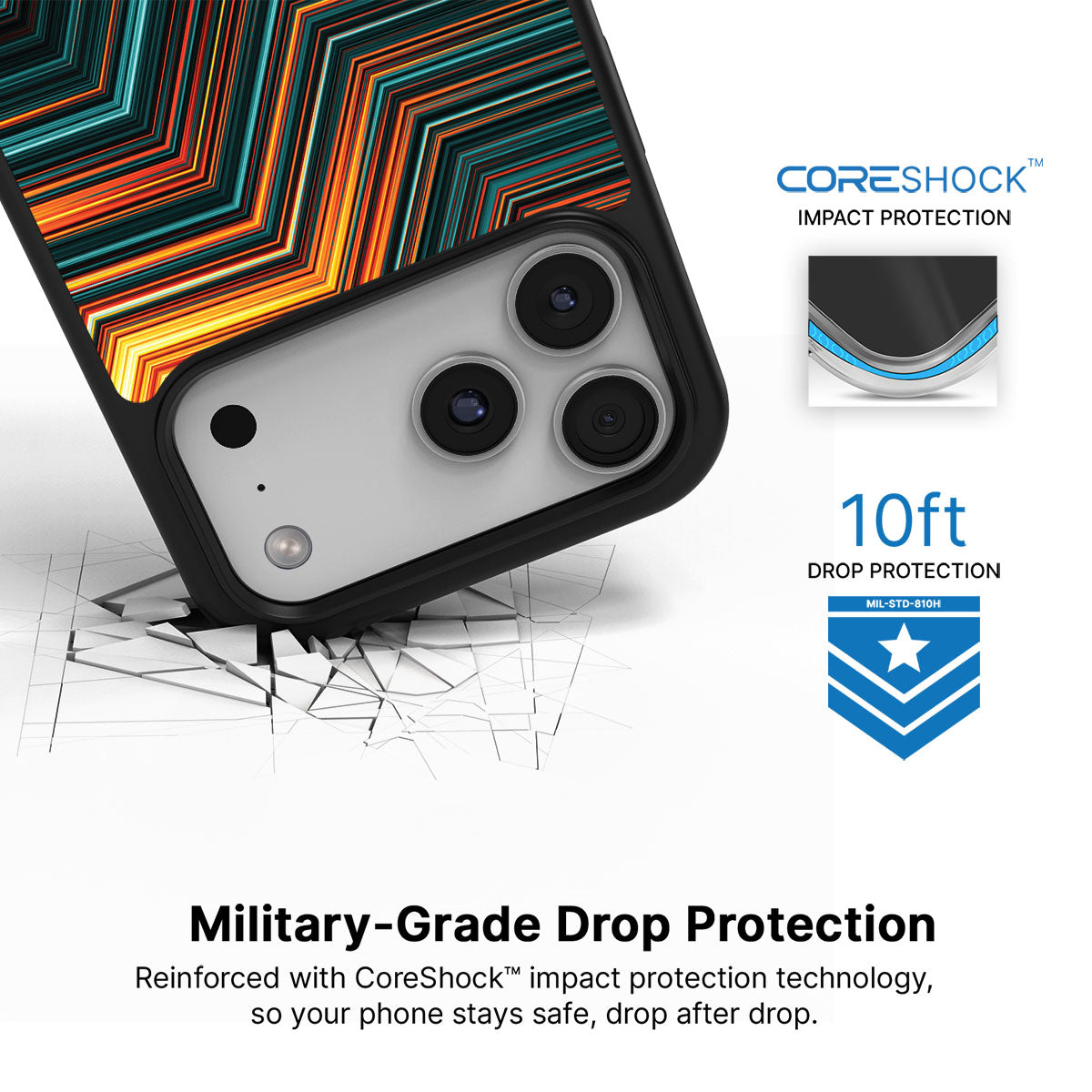 Techno Waves - iPhone 17 Pro Max Case #case type_core (magsafe), #case type_core (non magsafe)