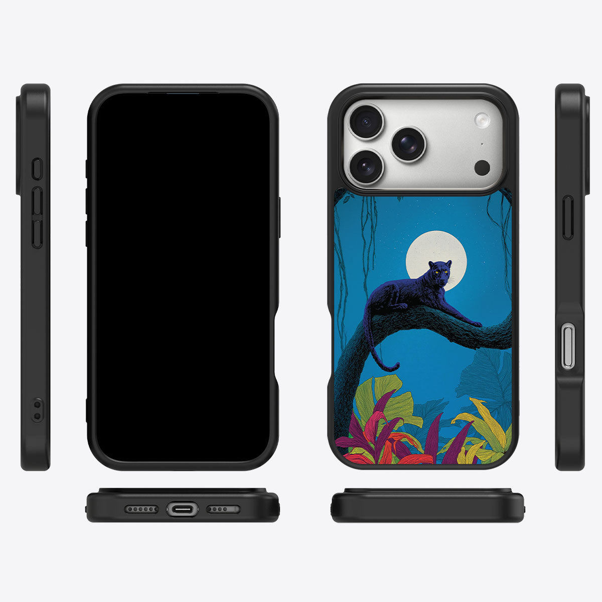 Leopard Designer iPhone 17 Pro Max Case – Tropic Panther | MagSafe