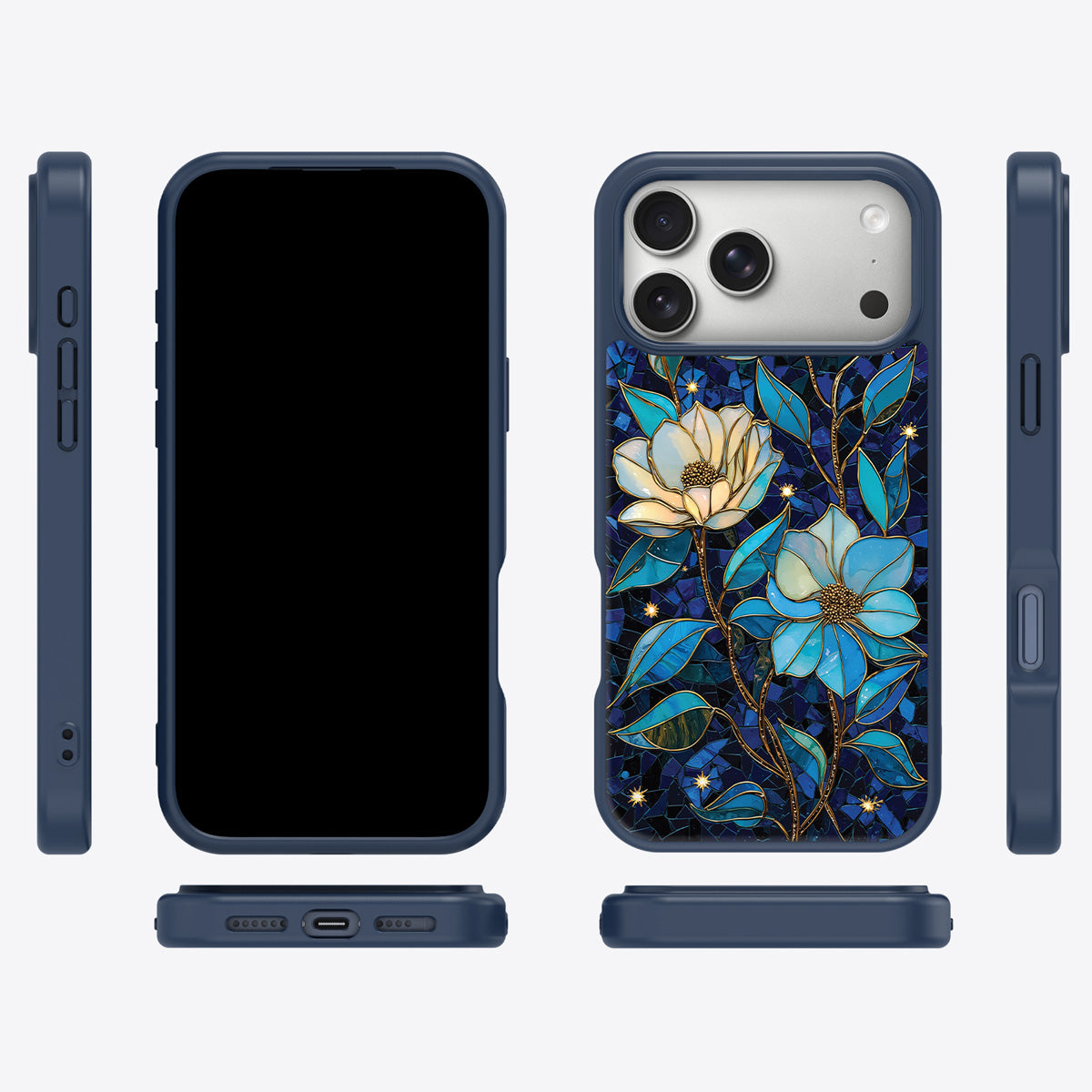 Midnight Magnolia MagSafe case cover – multi-angle view