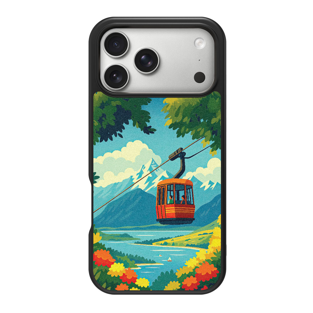 Queenstown design back view – iPhone 18 Pro case