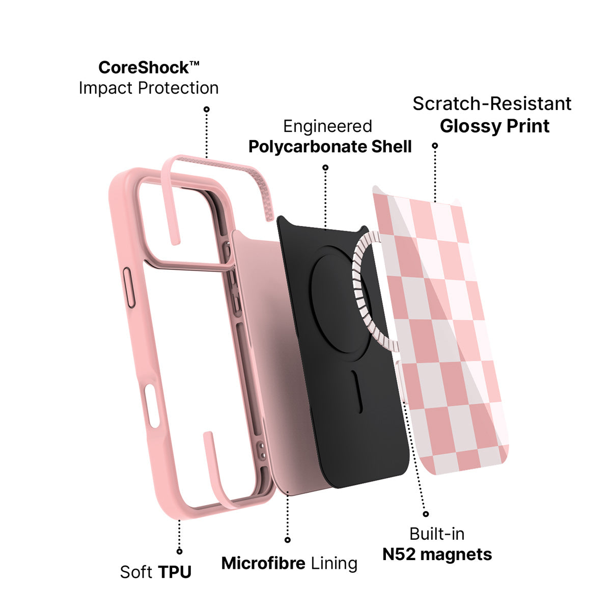 iPhone 18 Pro Max case construction – Ballet Tile phone case
