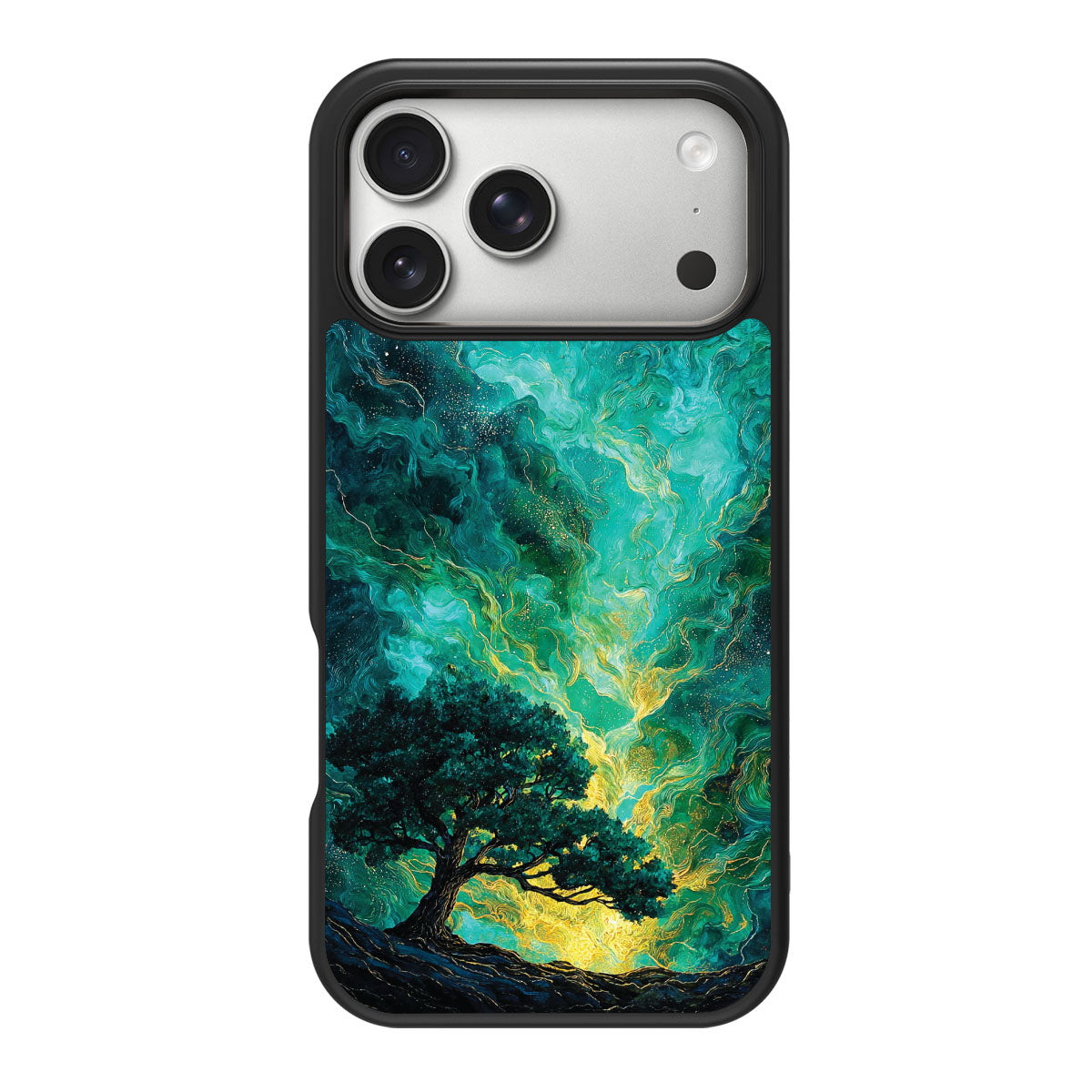 Emerald Storm design back view – iPhone 18 Pro Max case