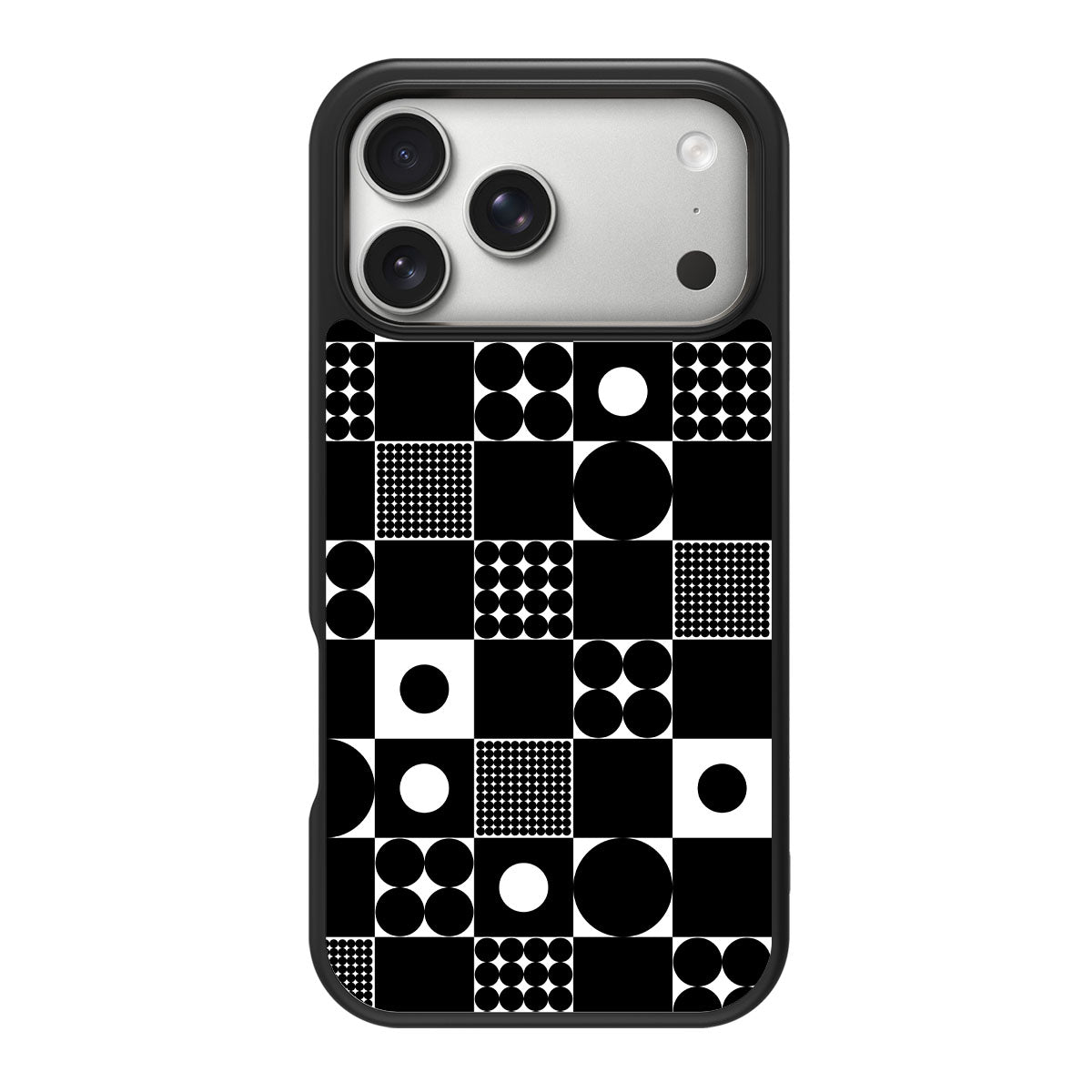 Grid and Orb design back view – iPhone 18 Pro Max case