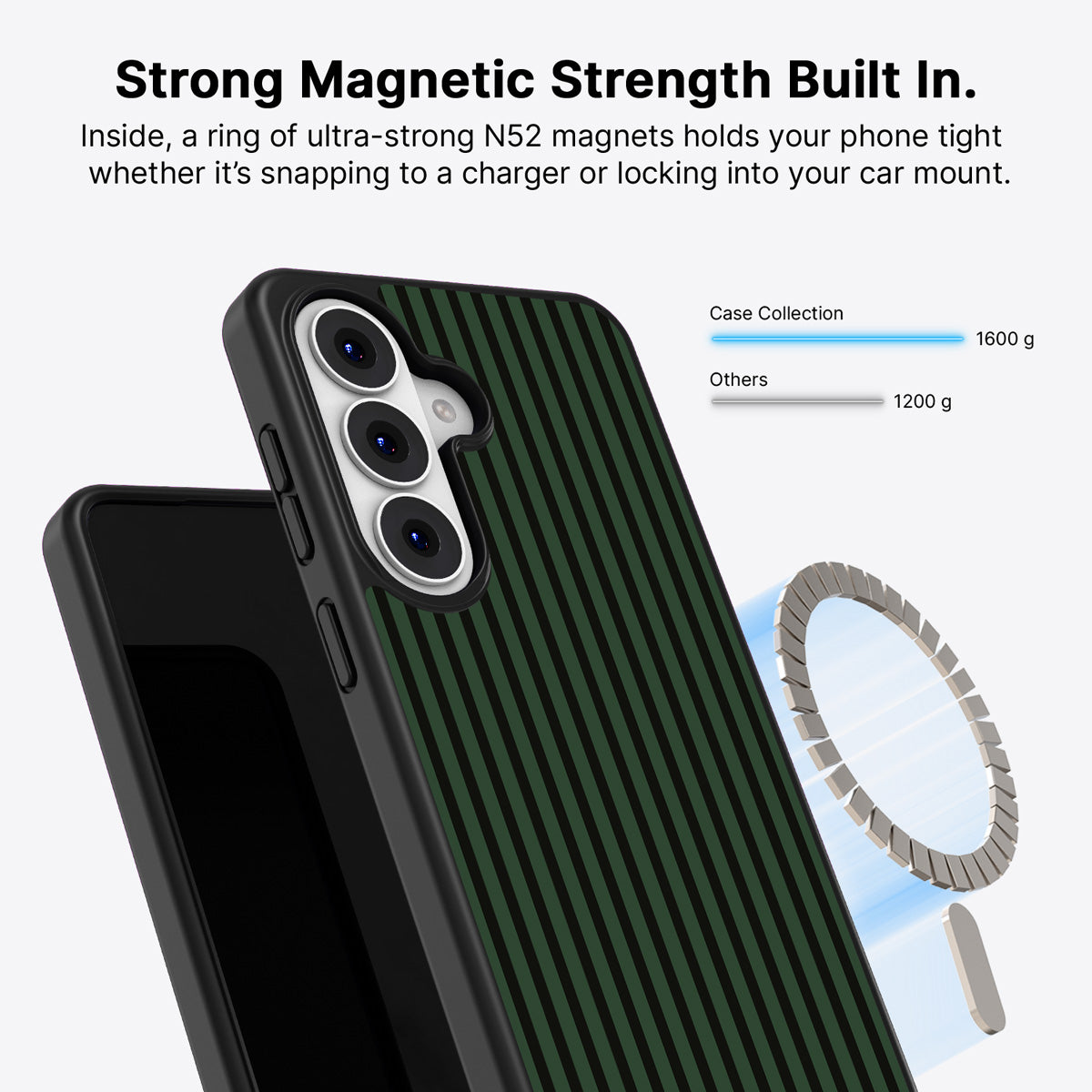 Samsung Galaxy S26 Plus Qi2 magnetic case with N52 magnets – Jungle Rule design